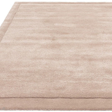 Rise Modern Plain Hi-Low Border Tonal Shimmer Hand-Carved High-Density Heavyweight Wool & Viscose Blend Sand Rug-Asiatic Carpets-Rug Love - The Most Loved Rug Store